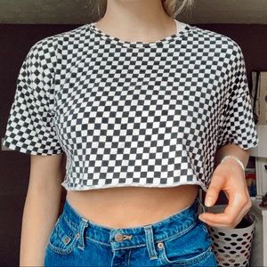Checkered crop top